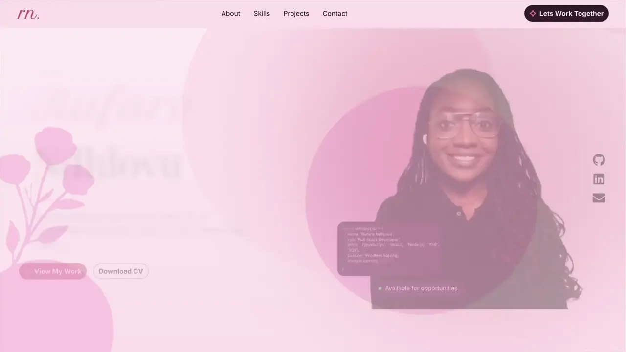 Portfolio Website screenshot